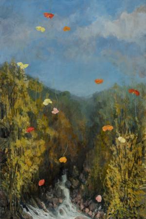 Wattle Forest and Poppies